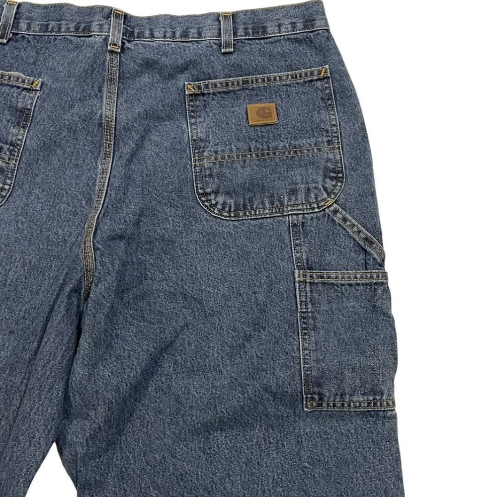 Carhartt Mens Carpenter Denim Jeans Original Dungaree Fit #14806 Pants 40x30 - Picture 7 of 16